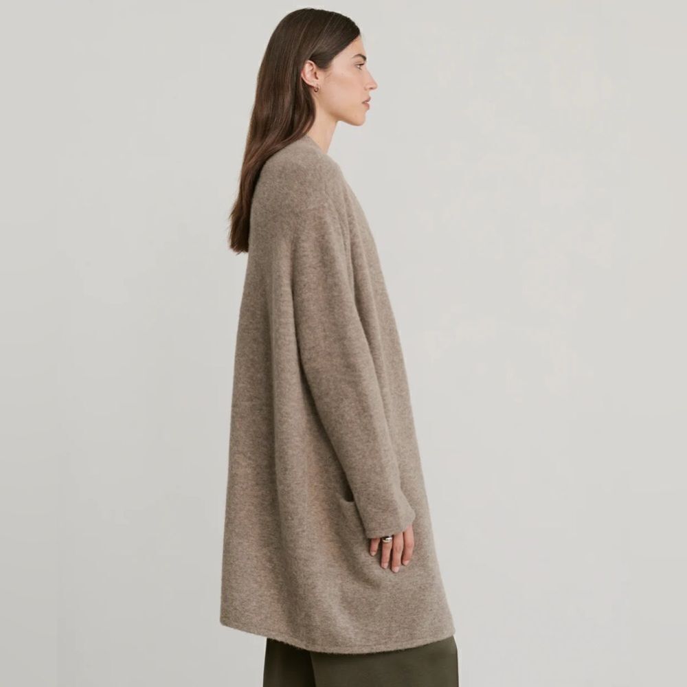 Jenni Kayne Merino Wool-Blend Sweater Coat in Oatmeal - Picture 5 of 15